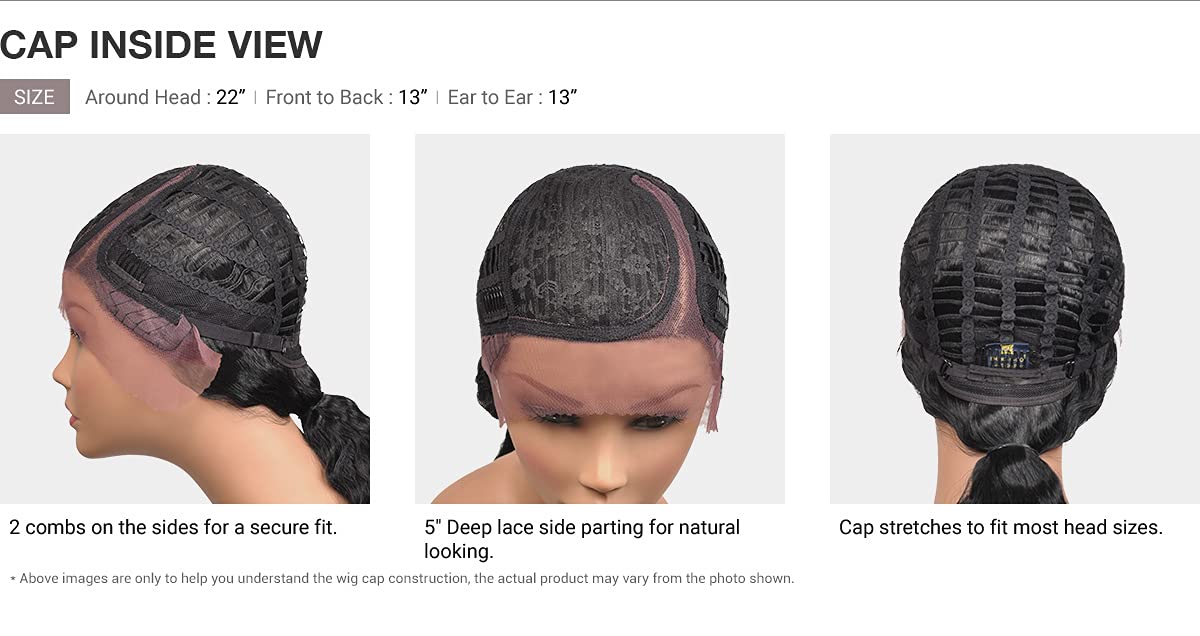 FreeTress Equal Laced HD Lace Front Wig 5" Curved Lace Part Ramona (1)